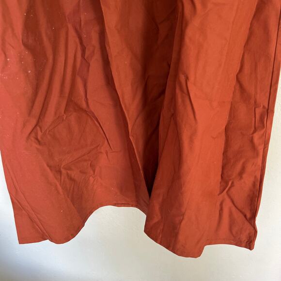 Gap Dress Mixed Media Midi Women's M Petite MP Brown Cotton Minimalist Pockets - Picture 7 of 12